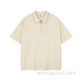 Summer new loose all-match waffle polo shirt suit